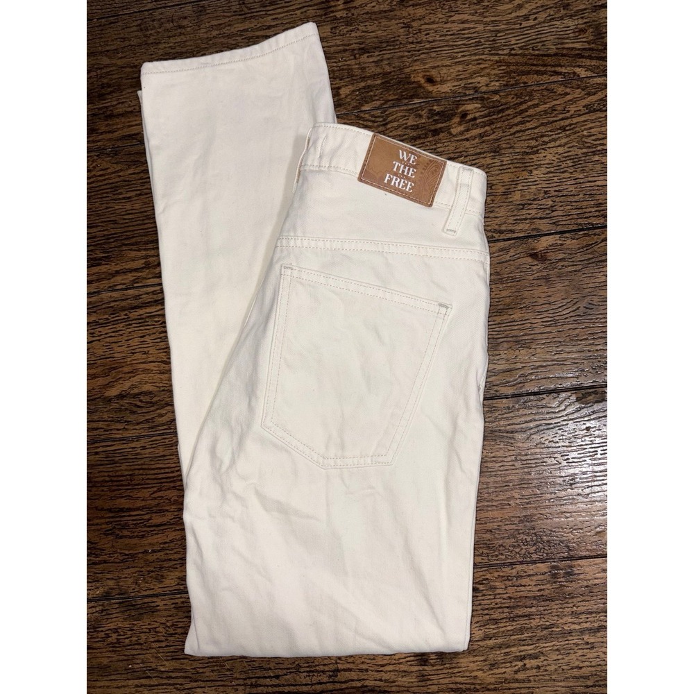 Free people we the free white denim jeans 25